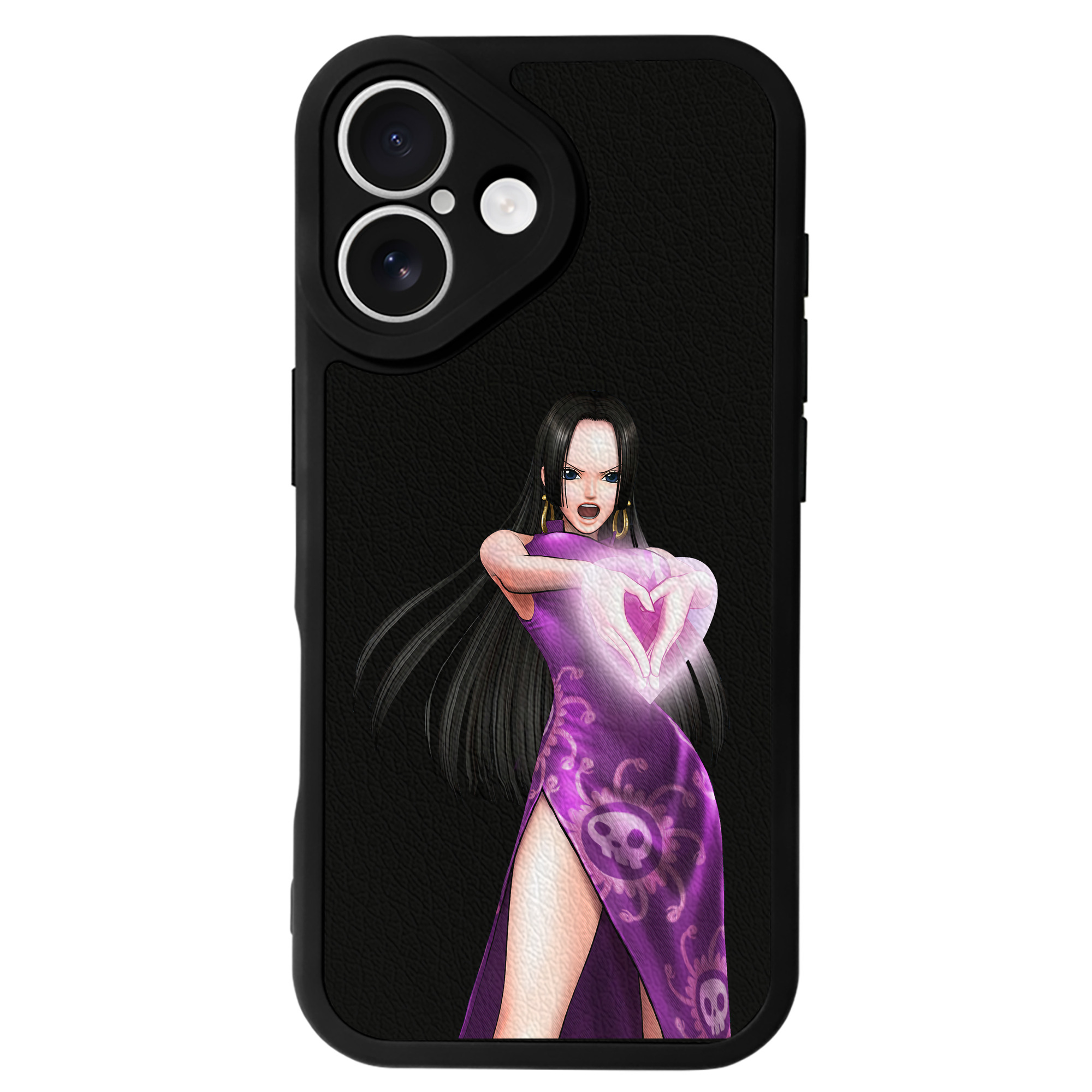 （画像用） ワンピース ボア・ハンコック ONE PIECE Boa·Hancock 【iPhone 16シリーズ対応】シリコンスマホケース（レザー調） 材質：シリコン